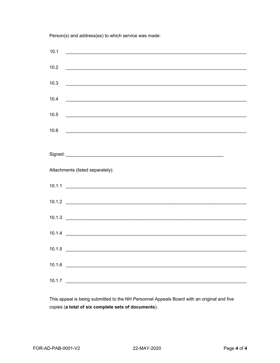 Notice of Appeal - New Hampshire, Page 4