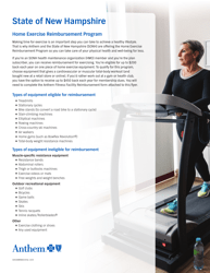 Home Exercise Equipment Reimbursement Form