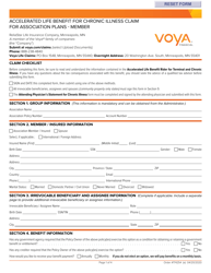 Voya Life Insurance Accelerated Life Benefit for Chronic Illness Claim for Association Plans - Member - New Hampshire