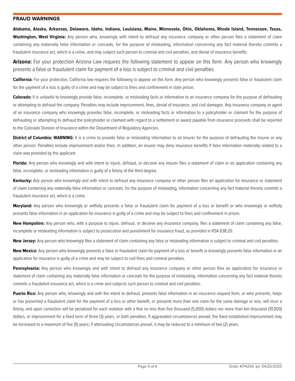 Voya Life Insurance Accelerated Life Benefit for Chronic Illness Claim for Association Plans - Member - New Hampshire, Page 4