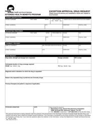 Form ABC30942 &quot;Exception Approval Drug Request&quot; - Northwest Territories, Canada