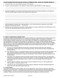 Form B-LD (NHJB-2874-SUP) New Hampshire Bar Examination Nonstandard Testing Accommodations - New Hampshire, Page 2