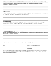 Form B-LD (NHJB-2874-SUP) New Hampshire Bar Examination Nonstandard Testing Accommodations - New Hampshire, Page 4