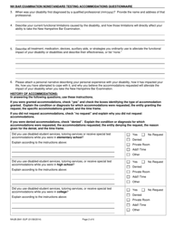 Form A (NHJB-2841-SUP) New Hampshire Bar Examination Nonstandard Testing Accommodations Questionnaire - New Hampshire, Page 2