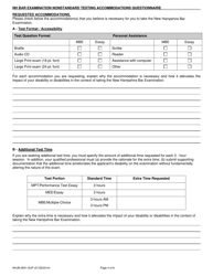 Form A (NHJB-2841-SUP) New Hampshire Bar Examination Nonstandard Testing Accommodations Questionnaire - New Hampshire, Page 4