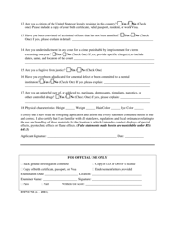 Form DSFM92 Application for Pyrotechnic Effect, Flame Effect, or Special Effects Operators License, or Apprentice License - New Hampshire, Page 2