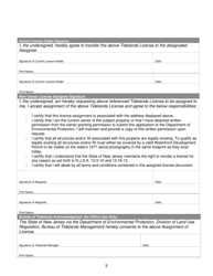 License Assignment Form - New Jersey, Page 2