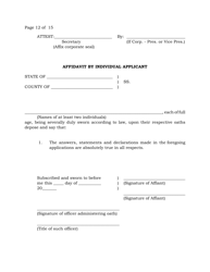 Thoroughbred Race Meeting Permit Application - New Jersey, Page 12