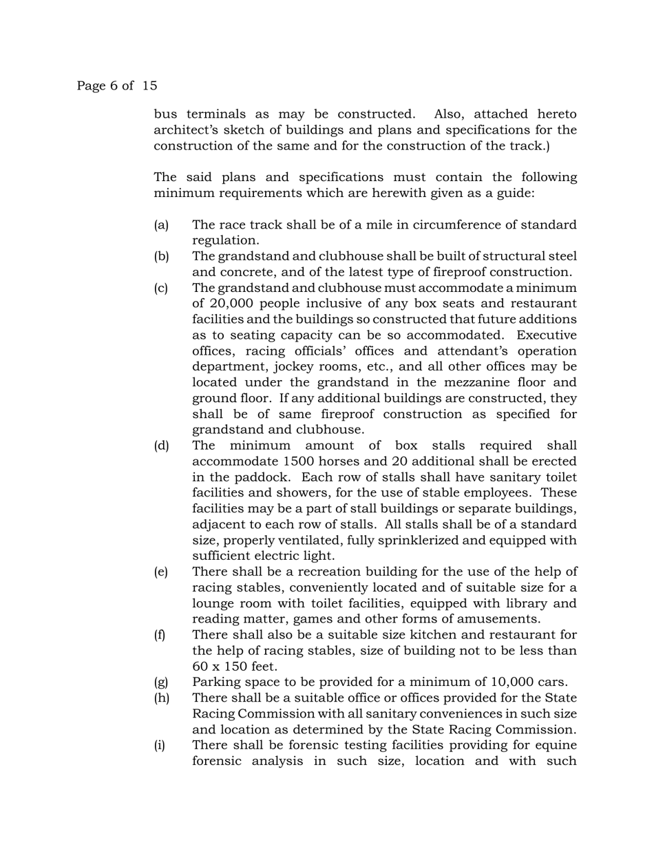Harness Race Meeting Permit Application - New Jersey, Page 6