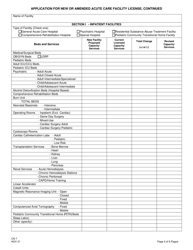 Form CN-7 Application for New or Amended Acute Care Facility License - New Jersey, Page 4