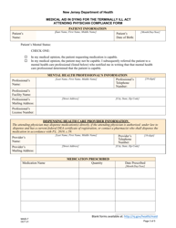 Form MAID-7 &quot;Attending Physician Compliance Form&quot; - New Jersey, Page 3