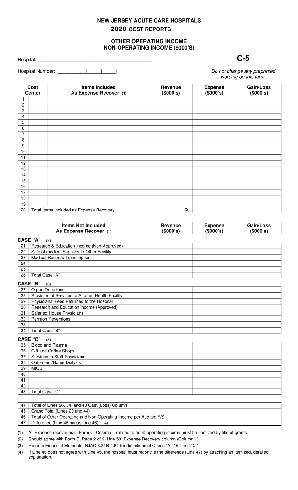 Form C-5 - 2020 - Fill Out, Sign Online and Download Fillable PDF, New ...