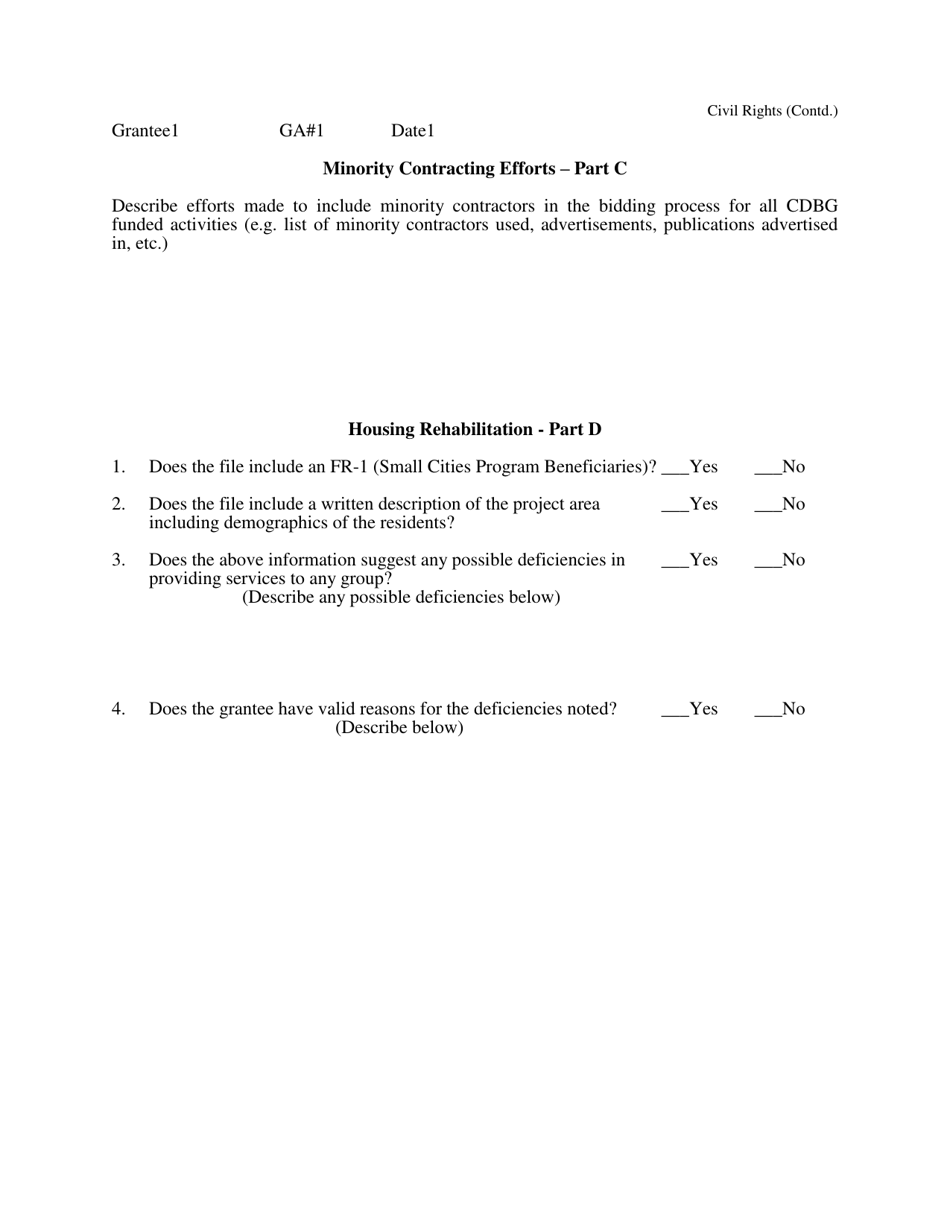 Monitoring Forms - Nj Small Cities Cdbg Program - New Jersey, Page 20