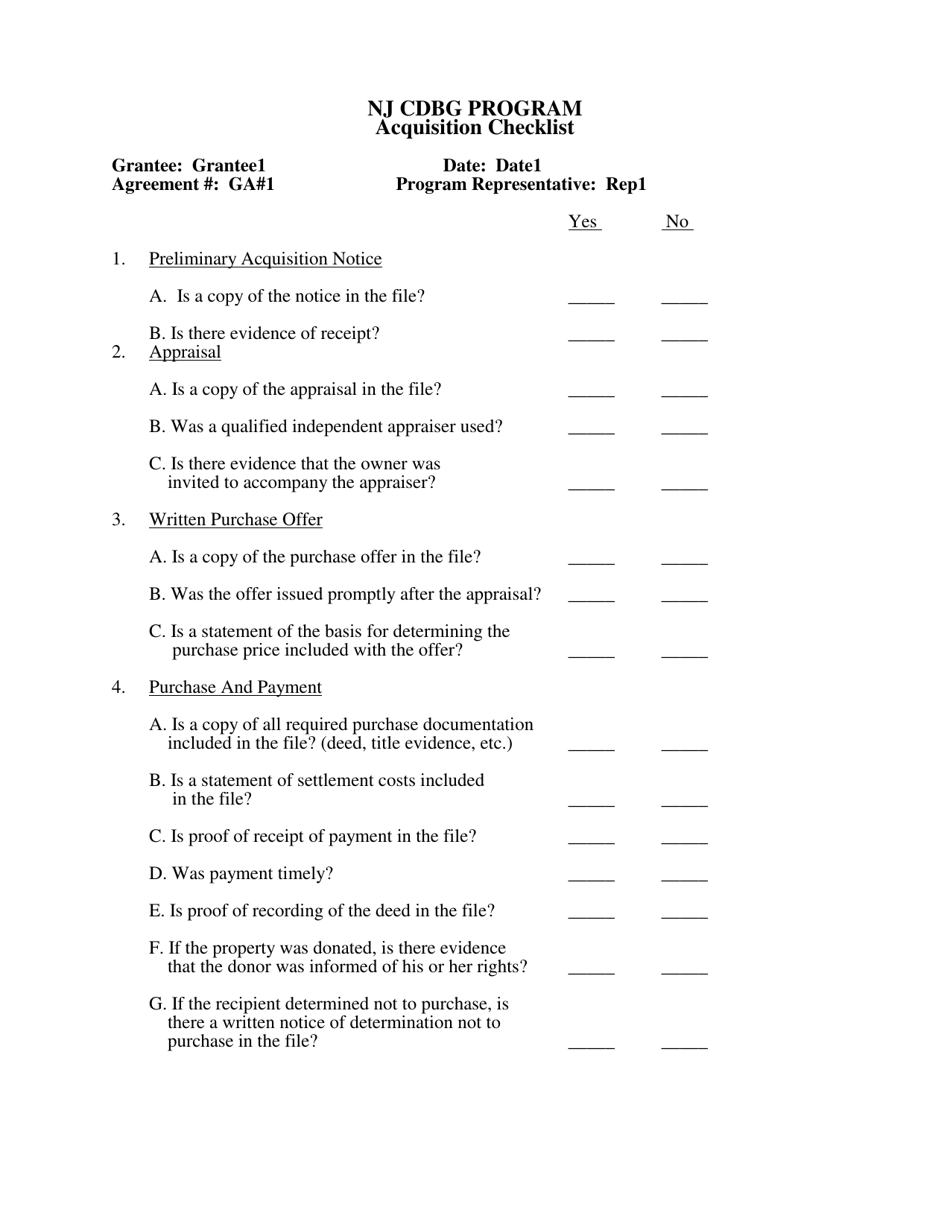 Monitoring Forms - Nj Small Cities Cdbg Program - New Jersey, Page 23