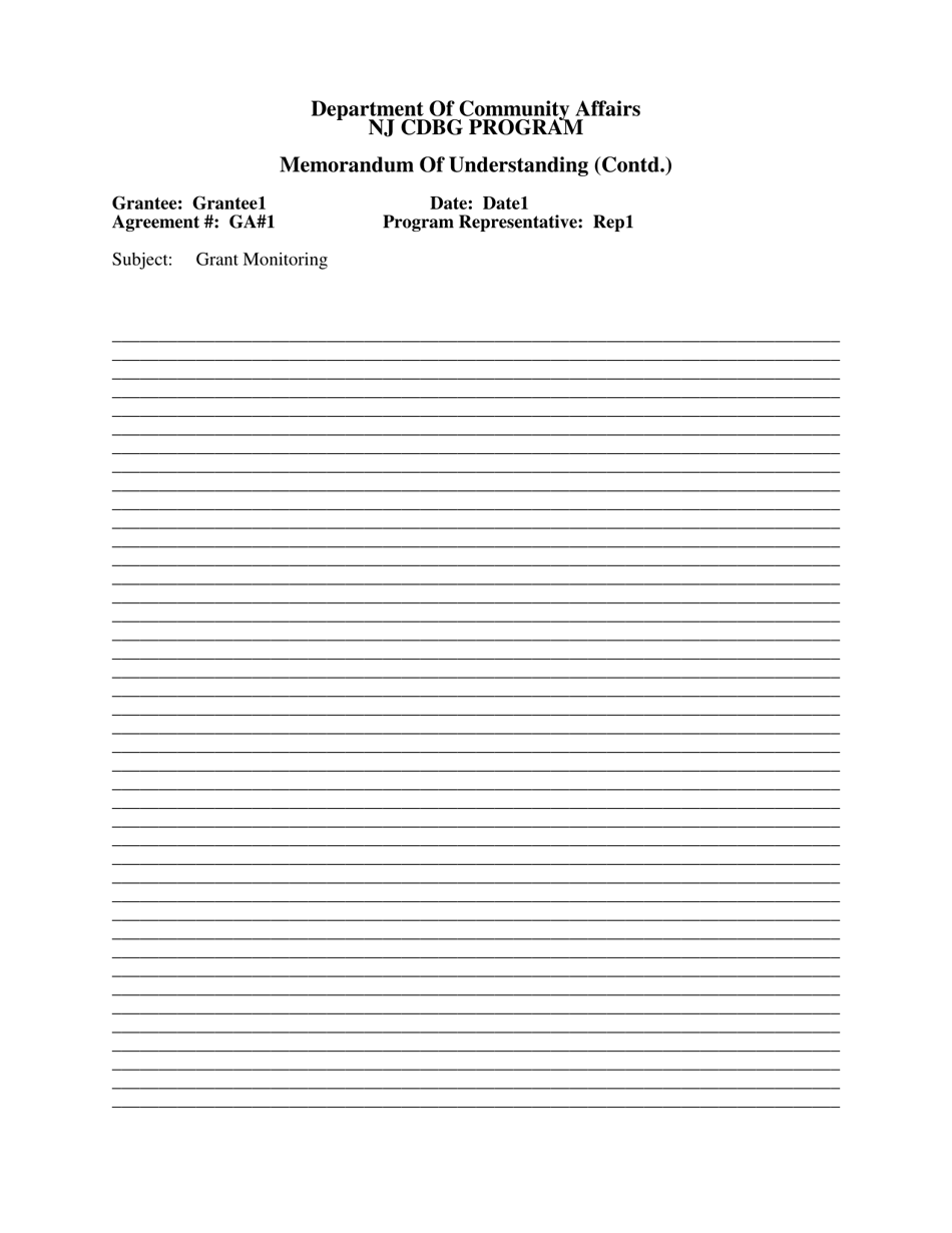 Monitoring Forms - Nj Small Cities Cdbg Program - New Jersey, Page 27