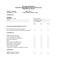 Monitoring Forms - Nj Small Cities Cdbg Program - New Jersey, Page 2