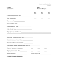 Monitoring Forms - Cdbg-Dr Program (Hurricane Irene) - New Jersey, Page 10