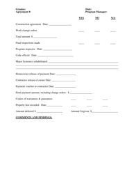 Monitoring Forms - Cdbg-Dr Program (Hurricane Irene) - New Jersey, Page 4