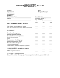 Monitoring Forms - Cdbg-Dr Program (Hurricane Irene) - New Jersey, Page 5