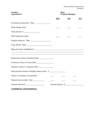 Monitoring Forms - Cdbg-Dr Program (Hurricane Irene) - New Jersey, Page 7