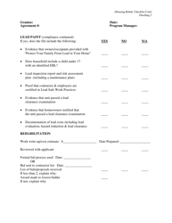 Monitoring Forms - Cdbg-Dr Program (Hurricane Irene) - New Jersey, Page 9