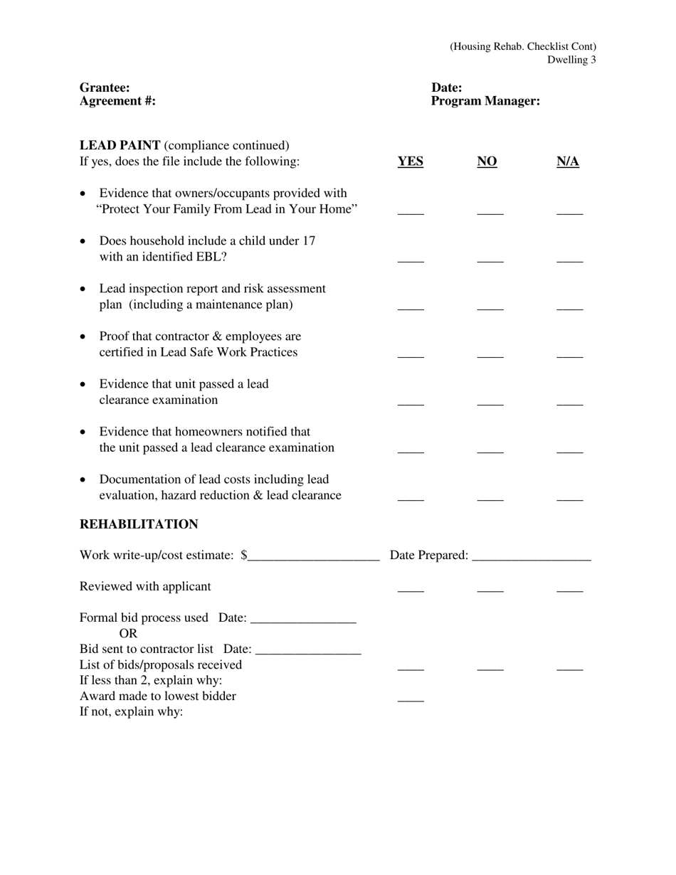 Monitoring Forms - Cdbg-Dr Program (Hurricane Irene) - New Jersey, Page 9