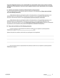 Psychiatric Advance Directive (Pad)/Crisis Plan - New Jersey, Page 2