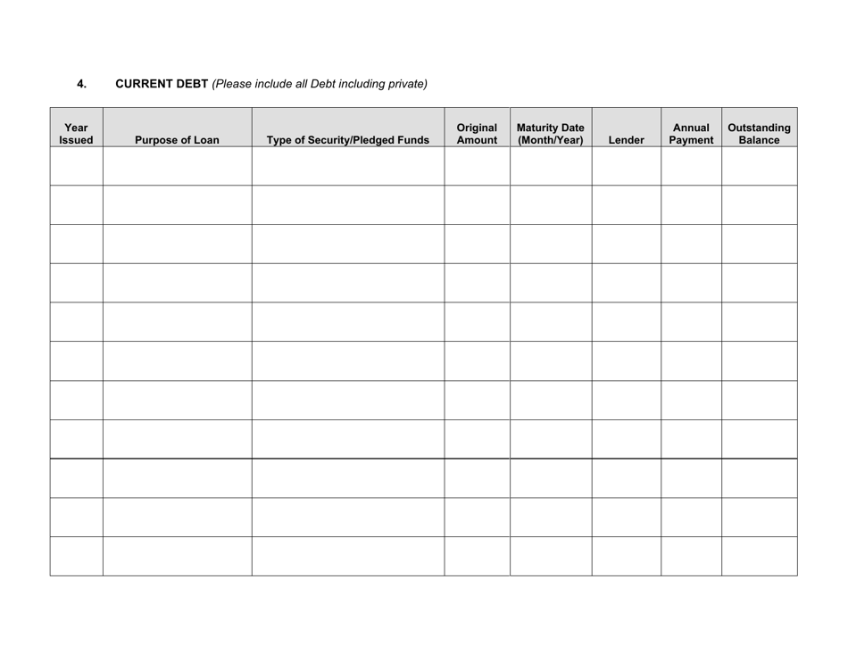 Rural Infrastructure Loan (Rip) Program Application - New Mexico, Page 7