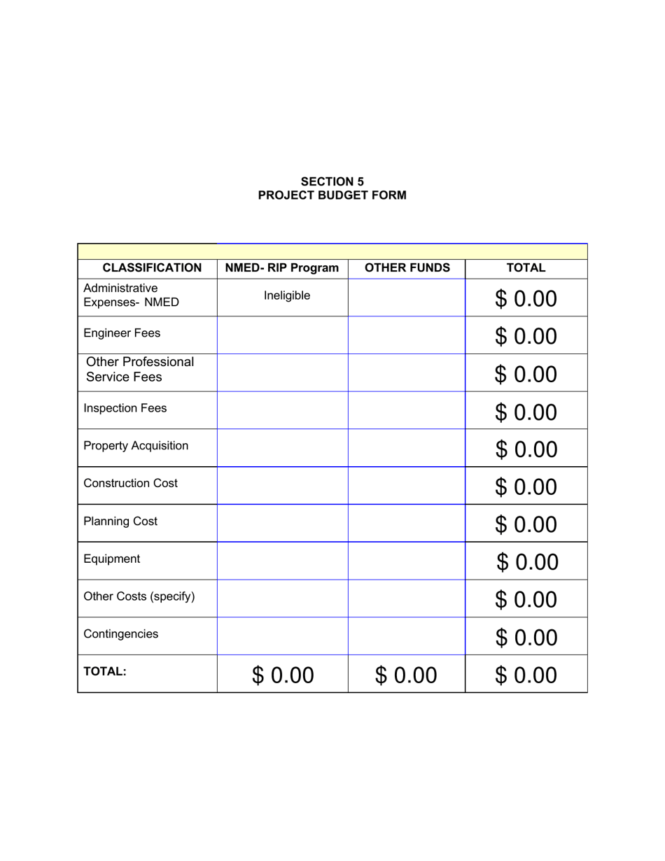 Rural Infrastructure Loan (Rip) Program Application - New Mexico, Page 8