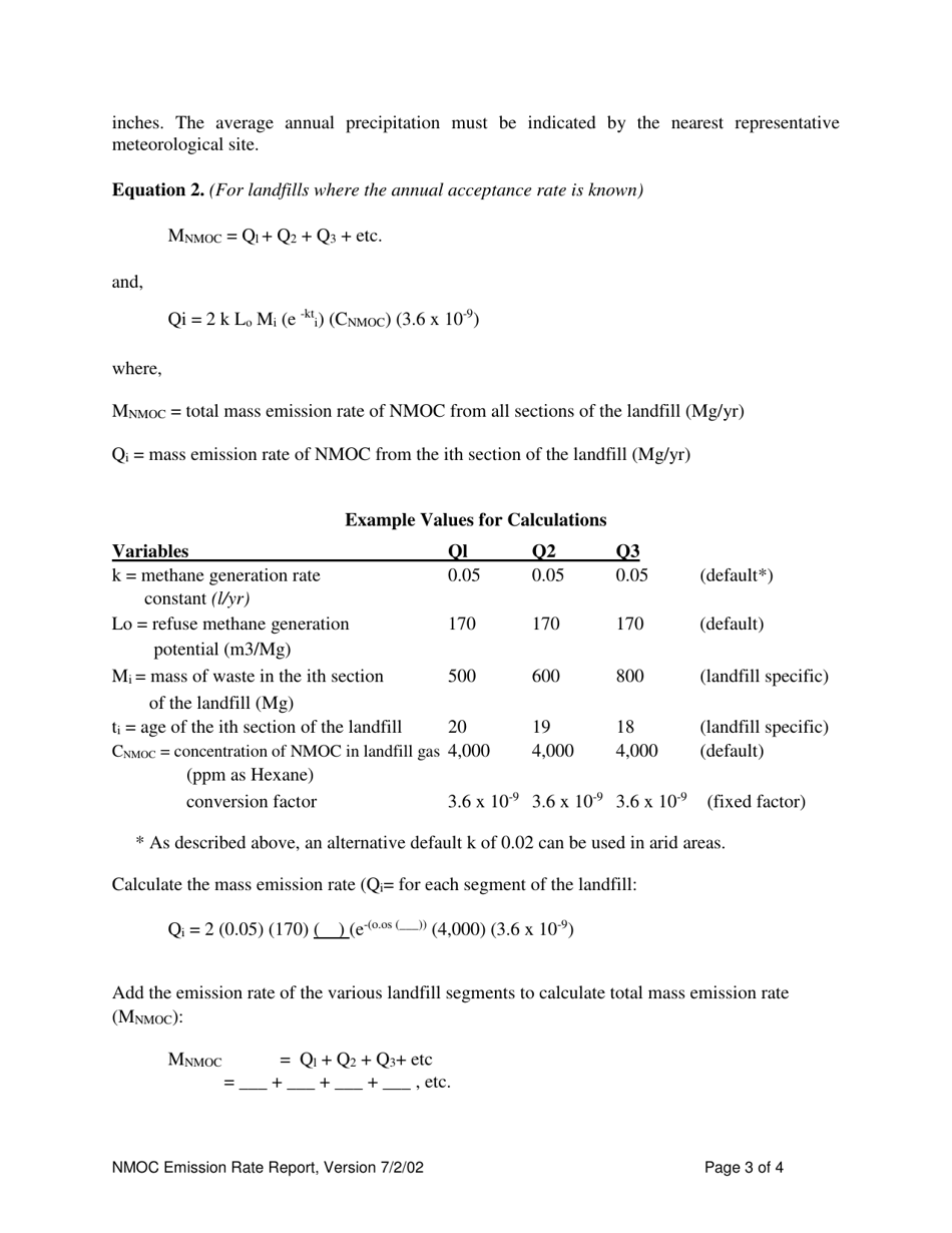 Nmoc Emission Rate Report - New Mexico, Page 3