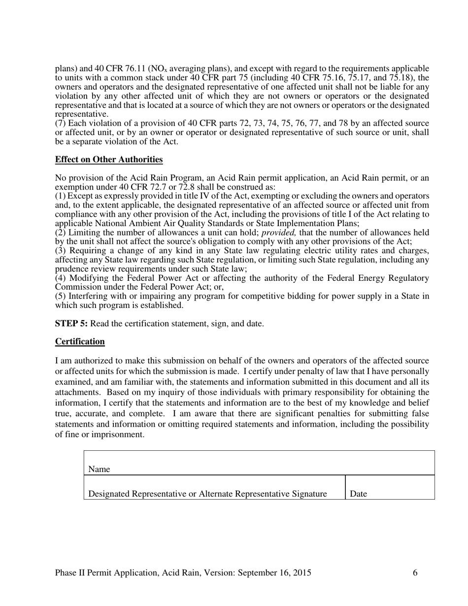 Phase II Permit Application - Acid Rain Program - New Mexico, Page 6