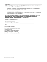 Notice of Compliance Status - National Perchloroethylene Air Emission Standards for Dry Cleaning Facilities - New Mexico, Page 2