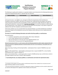 Document preview: Small Business Compliance Assessment Program Disclosure - New Mexico