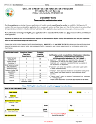 Exam Application - Nmed Utility Operator Certification Program - New Mexico, Page 2