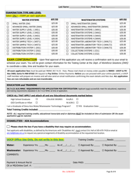 Exam Application - Nmed Utility Operator Certification Program - New Mexico, Page 3