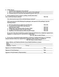 Form 1-A Conditional Employee and Food Employee Interview - New Mexico, Page 2