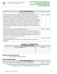 Application for Permit to Operate Food Establishment, Mobile Food Establishment, Food Processing Plant, or Mobile Support Unit - New Mexico, Page 21