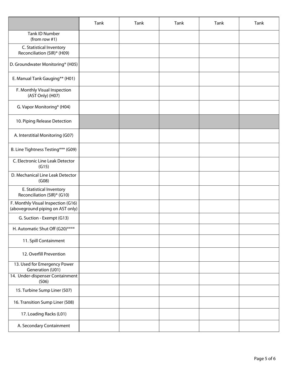 Petroleum Storage Tank Registration - New Mexico, Page 5