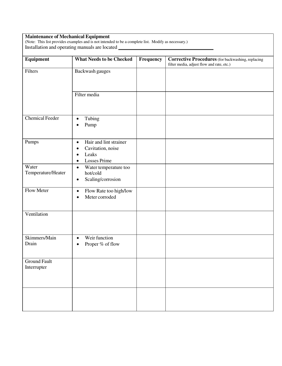 Pool Operation Safety Plan for Commercial Aquatic Venues - New Mexico, Page 10