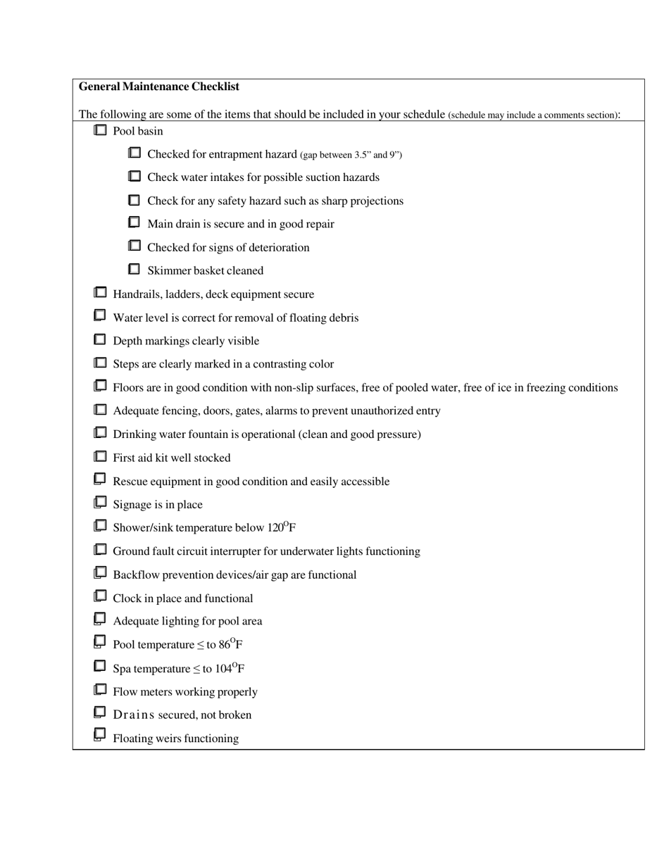 Pool Operation Safety Plan for Commercial Aquatic Venues - New Mexico, Page 12
