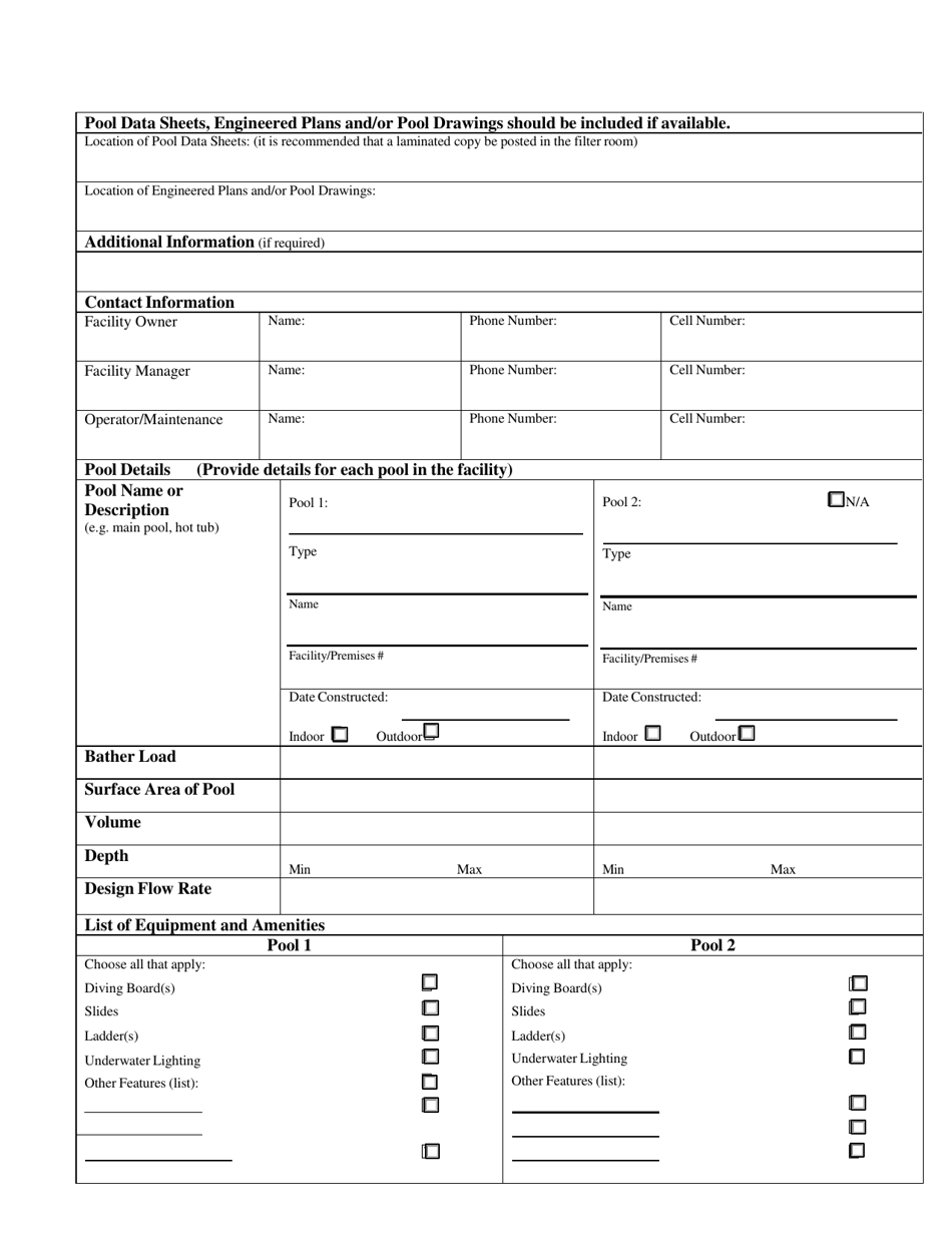 Pool Operation Safety Plan for Commercial Aquatic Venues - New Mexico, Page 2