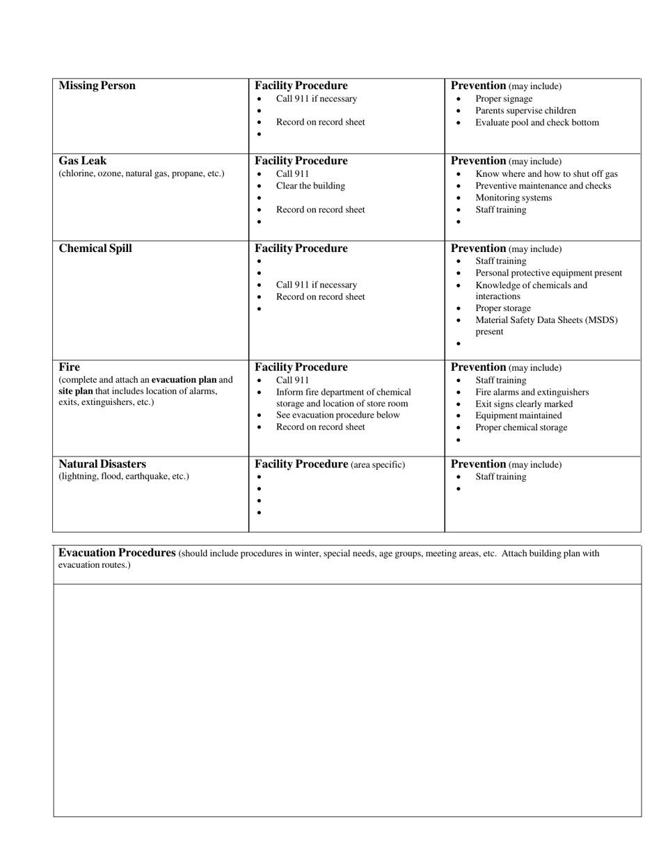 Pool Operation Safety Plan for Commercial Aquatic Venues - New Mexico, Page 5