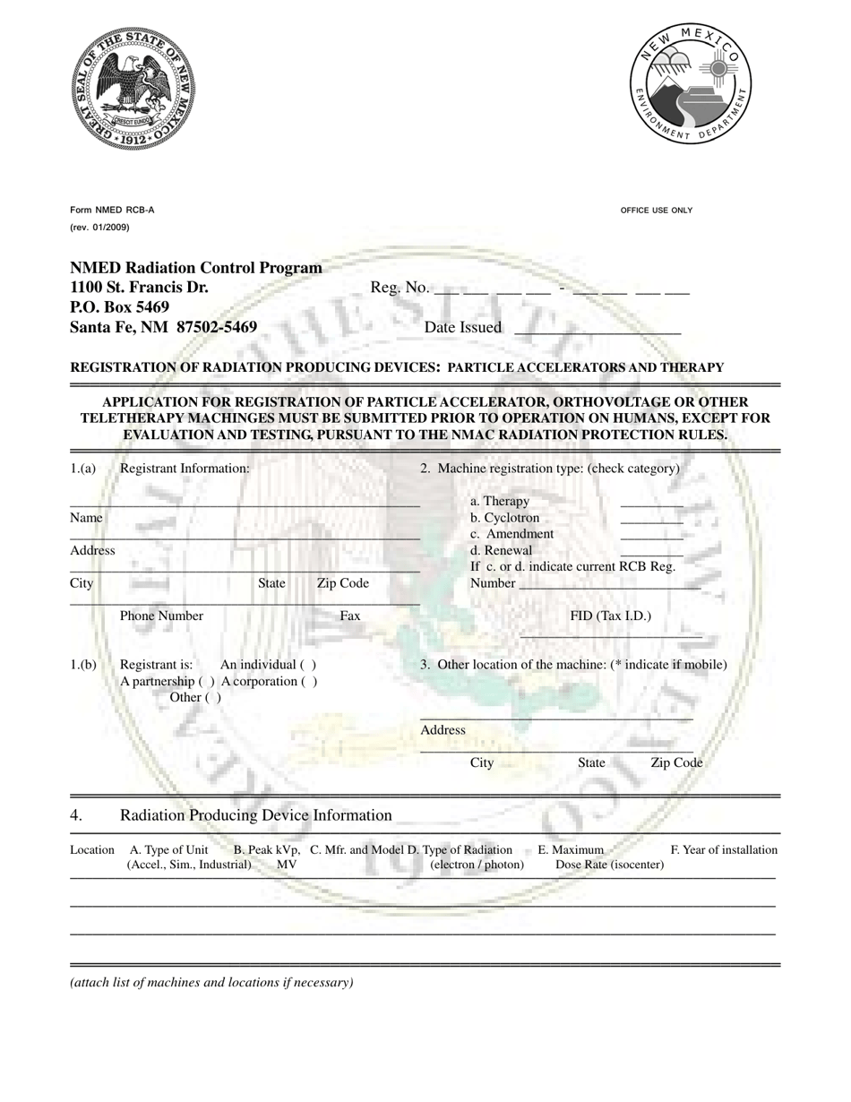 Form NMED RCB-A - Fill Out, Sign Online and Download Printable PDF, New ...