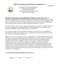 Document preview: Nmed Non-employee Discrimination Complaint Form - New Mexico