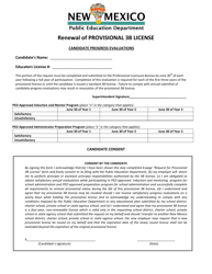 Document preview: Renewal of Provisional 3b License - New Mexico