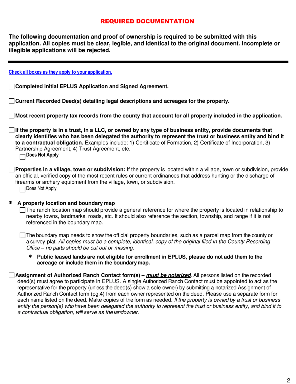 Initial Application and Agreement Special Zone - New Mexico, Page 2