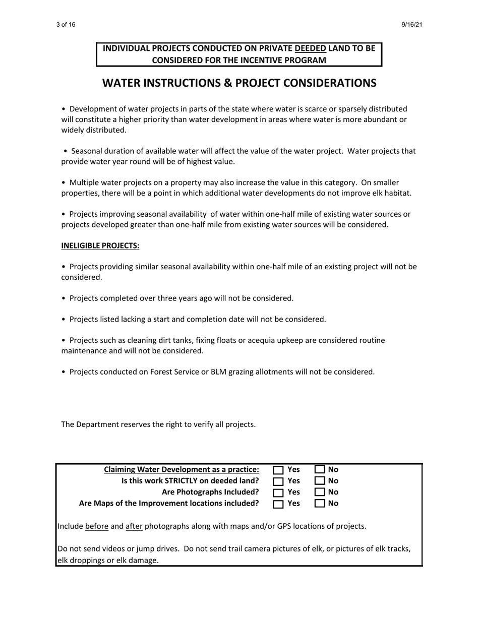 Habitat Incentive Program Application - New Mexico, Page 3