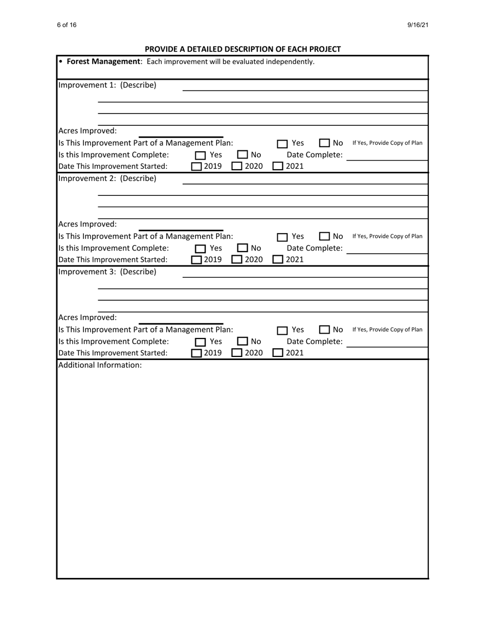 Habitat Incentive Program Application - New Mexico, Page 6