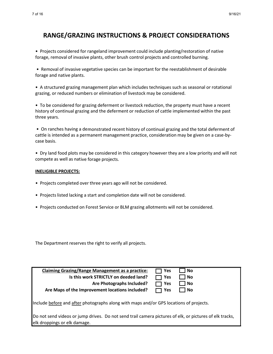Habitat Incentive Program Application - New Mexico, Page 7