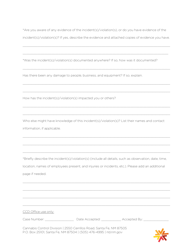 Cannabis Control Complaint Form - New Mexico, Page 2